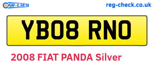 YB08RNO are the vehicle registration plates.