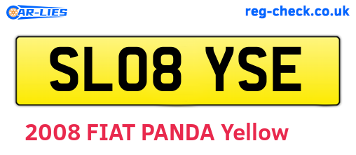 SL08YSE are the vehicle registration plates.