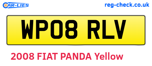 WP08RLV are the vehicle registration plates.