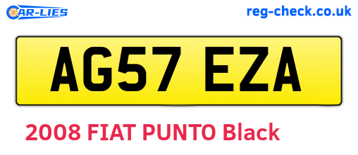 AG57EZA are the vehicle registration plates.