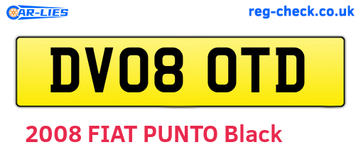 DV08OTD are the vehicle registration plates.