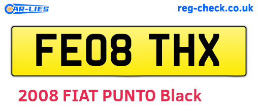 FE08THX are the vehicle registration plates.