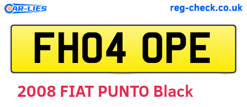 FH04OPE are the vehicle registration plates.