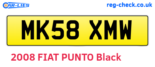 MK58XMW are the vehicle registration plates.