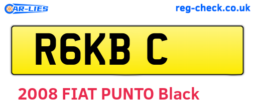 R6KBC are the vehicle registration plates.