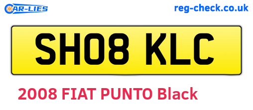 SH08KLC are the vehicle registration plates.