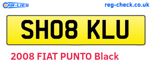 SH08KLU are the vehicle registration plates.