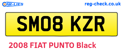 SM08KZR are the vehicle registration plates.