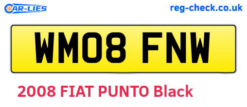 WM08FNW are the vehicle registration plates.