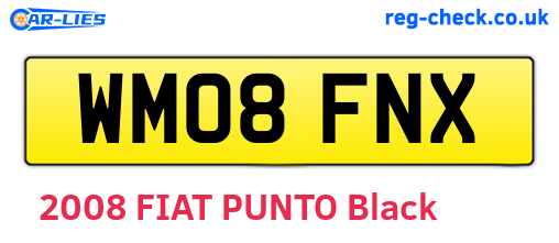 WM08FNX are the vehicle registration plates.