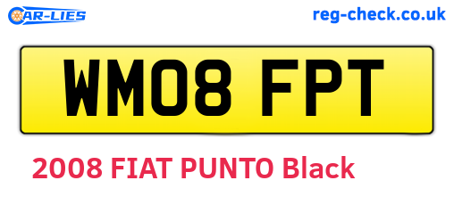 WM08FPT are the vehicle registration plates.