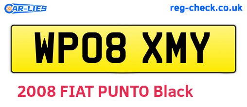 WP08XMY are the vehicle registration plates.