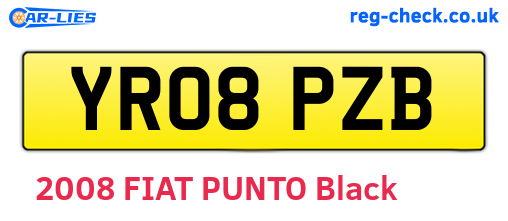 YR08PZB are the vehicle registration plates.