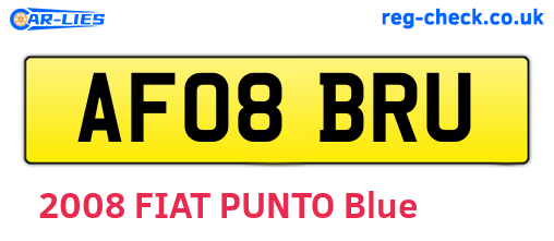 AF08BRU are the vehicle registration plates.