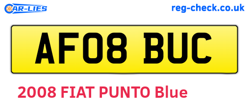 AF08BUC are the vehicle registration plates.