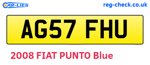 AG57FHU are the vehicle registration plates.