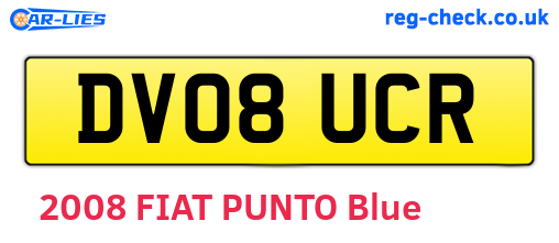 DV08UCR are the vehicle registration plates.