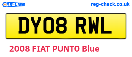 DY08RWL are the vehicle registration plates.