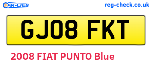 GJ08FKT are the vehicle registration plates.