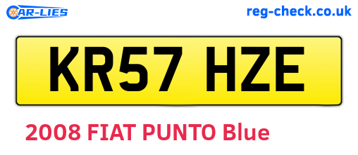 KR57HZE are the vehicle registration plates.
