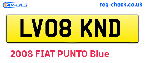 LV08KND are the vehicle registration plates.