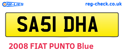SA51DHA are the vehicle registration plates.