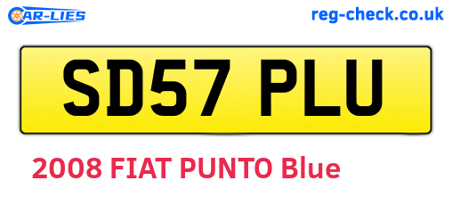 SD57PLU are the vehicle registration plates.