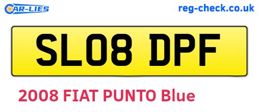 SL08DPF are the vehicle registration plates.
