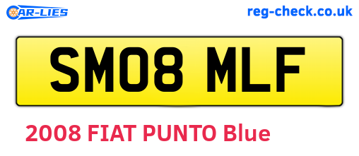 SM08MLF are the vehicle registration plates.