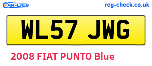 WL57JWG are the vehicle registration plates.