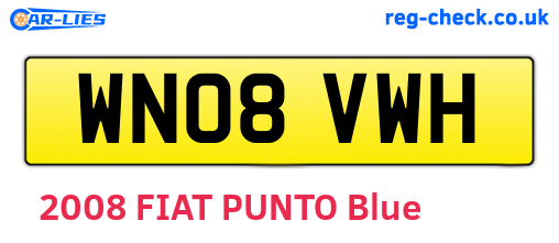 WN08VWH are the vehicle registration plates.