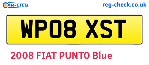 WP08XST are the vehicle registration plates.