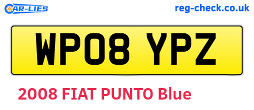WP08YPZ are the vehicle registration plates.