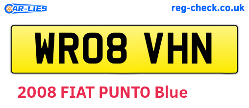 WR08VHN are the vehicle registration plates.