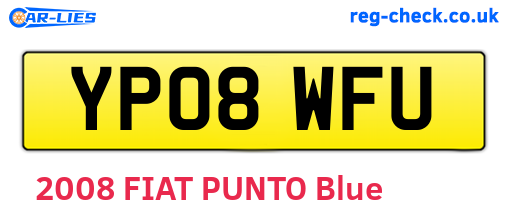 YP08WFU are the vehicle registration plates.