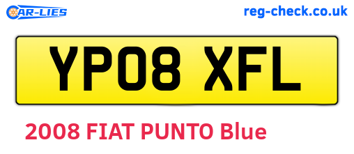 YP08XFL are the vehicle registration plates.