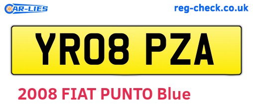YR08PZA are the vehicle registration plates.