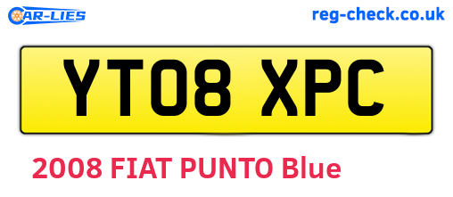 YT08XPC are the vehicle registration plates.