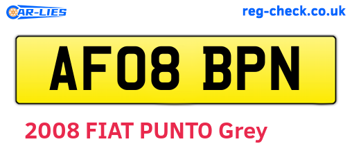AF08BPN are the vehicle registration plates.