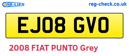 EJ08GVO are the vehicle registration plates.