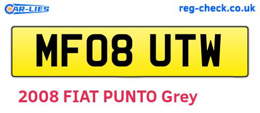 MF08UTW are the vehicle registration plates.