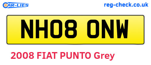 NH08ONW are the vehicle registration plates.