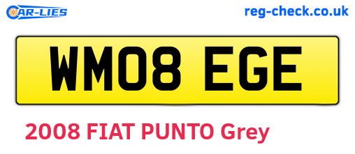 WM08EGE are the vehicle registration plates.