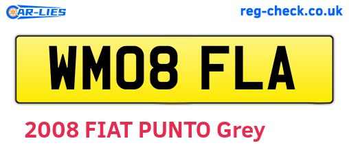 WM08FLA are the vehicle registration plates.