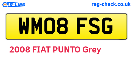 WM08FSG are the vehicle registration plates.