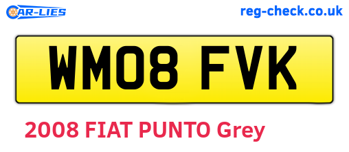 WM08FVK are the vehicle registration plates.