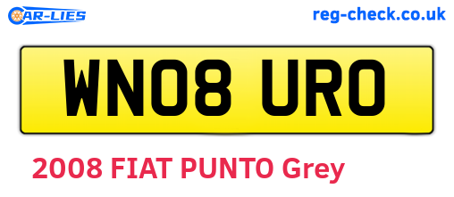 WN08URO are the vehicle registration plates.