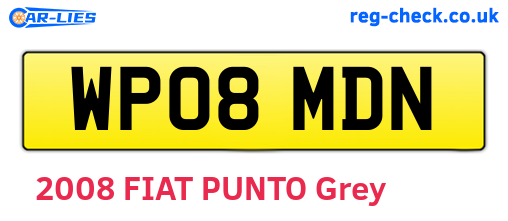 WP08MDN are the vehicle registration plates.