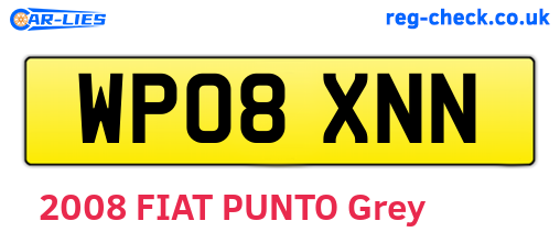 WP08XNN are the vehicle registration plates.