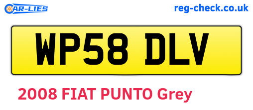 WP58DLV are the vehicle registration plates.
